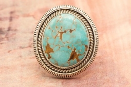 Artie Yellowhorse Genuine Royston Turquoise Sterling Silver Ring